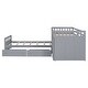 preview thumbnail 43 of 46, L-shaped Space-Saving Twin Loft and Twin Platform Bed Kids Bed with 7 Drawers and Full Guardrails,Ample Storage
