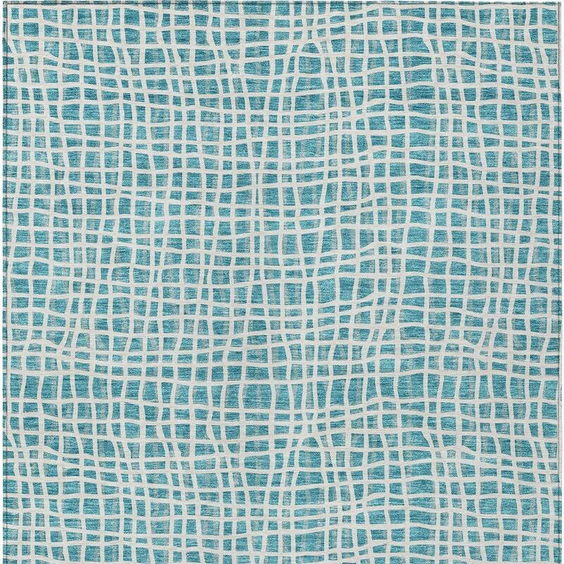 HomeRoots Striped Transitional Rectangle Outdoor Rug
