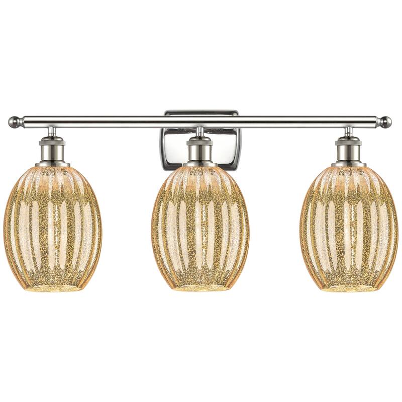Innovations Lighting Endless Possibilities Ballston - Preston - 3 Light 26" Bulb Shade Bath Vanity Light - Mercury/Polished Nickel