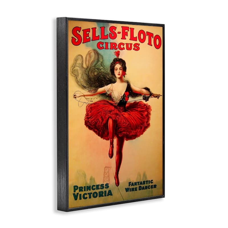 Stupell Sells-Floto Circus Vintage Poster Framed Giclee Art Design By Marcus Jules