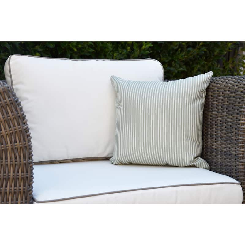 20 x 20 inch Ticking Stripe Outdoor Pillow