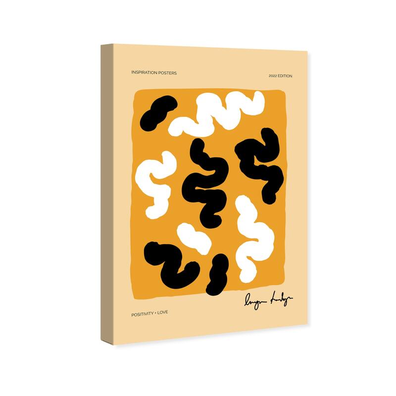 Wynwood Studio Canvas Abstract Like Macaroni Cheetos Yellow and Modern & Contemporary Wall Art Canvas Print