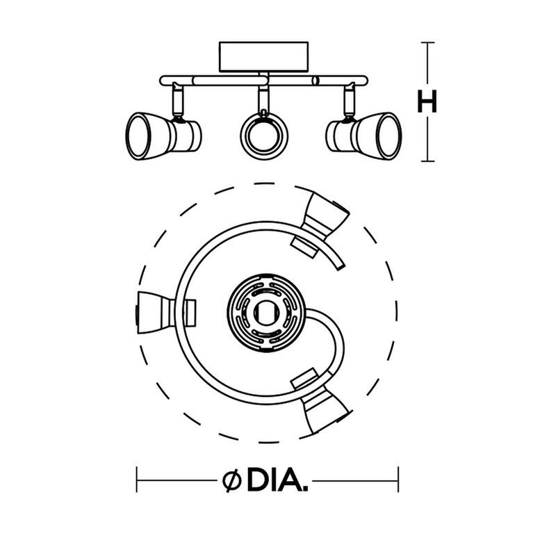 Gage 4-light Polished Chrome LED Fixed Rail