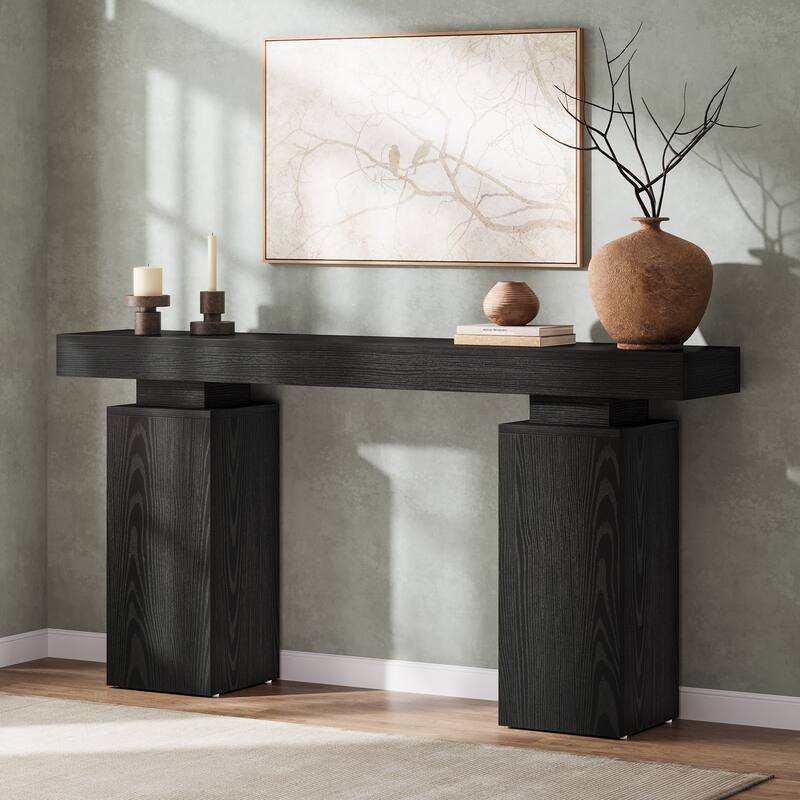 Wooden Console Table, Long Sofa & Entryway Table, Foyer Stand Entry Station for Hallway Living Room Entrance