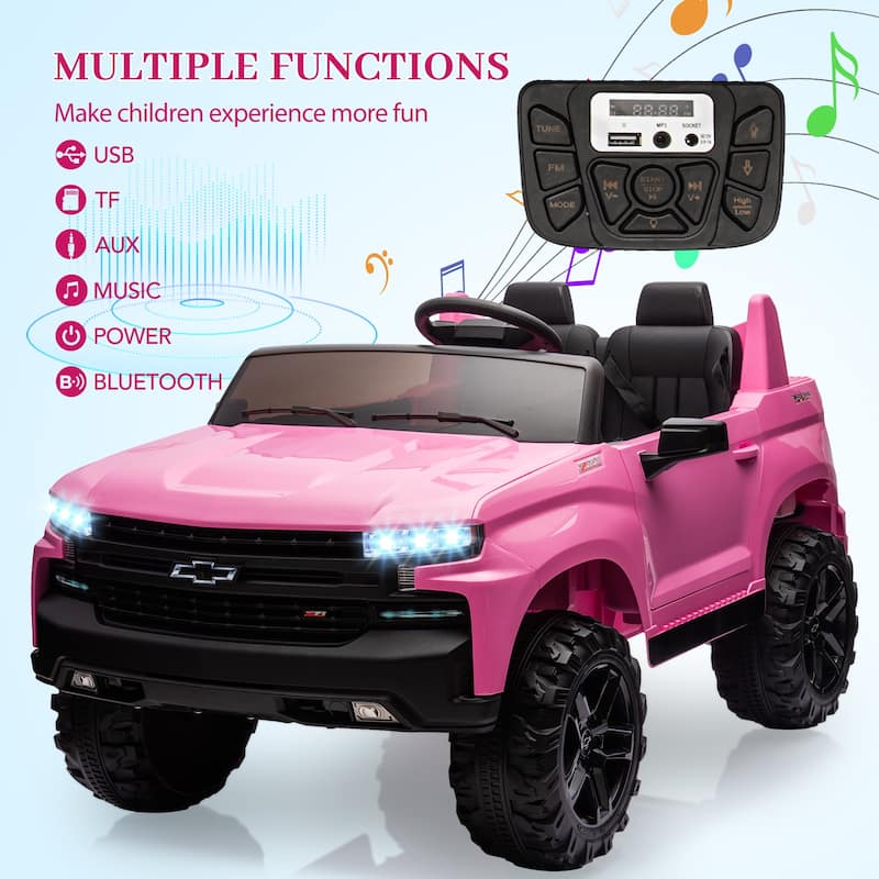 24V 2-Seater Truck Licensed Chevrolet Silverado Ride On Car Toy
