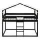 preview thumbnail 45 of 54, House Bed Twin Over Twin Bunk Bed Wood Platform Bed Frame