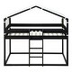 preview thumbnail 17 of 26, Twin over Twin Pine Bunk Bed with Tent