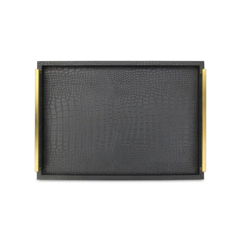 Lusan Black Vinyl Tray Set