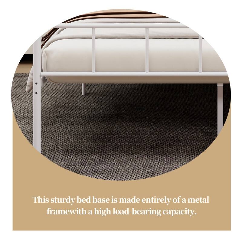 Caxkun Classic Metal Platform Bed Frame, Mattress Foundation with Steel Slat Support