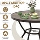 preview thumbnail 9 of 41, EROMMY Outdoor Dining Set, Swivel Rocking Chairs, Rectangular Table w Umbrella Hole, Patio Furniture Set for Backyard