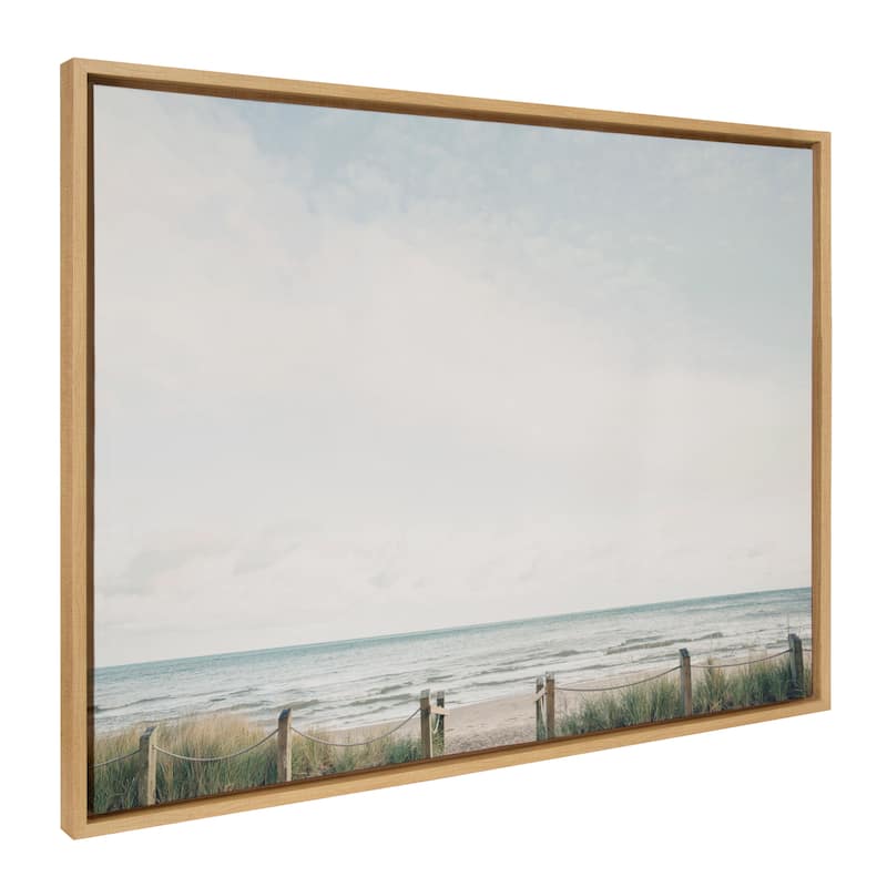 Kate and Laurel Sylvie Pale Sky Framed Canvas by Emiko and Mark Franzen of F2Images - 28x38 - Brown