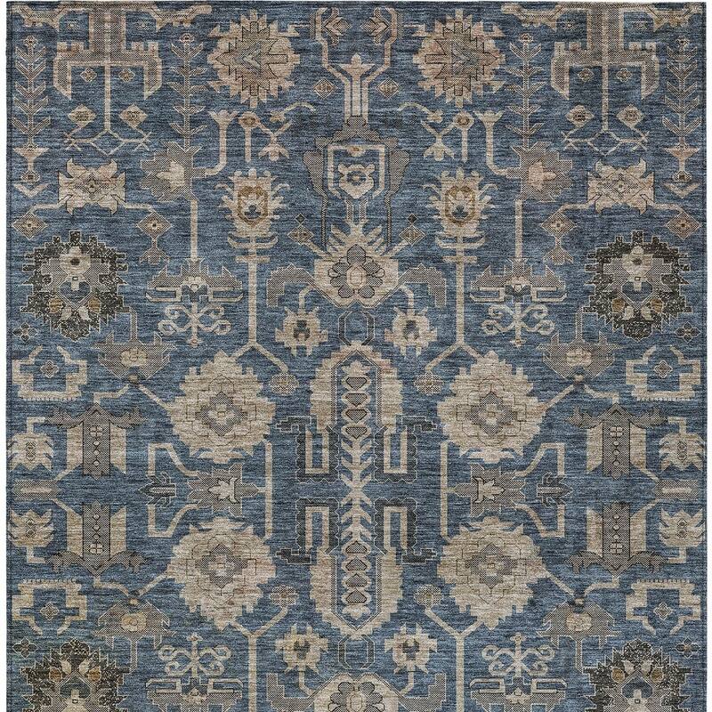 HomeRoots Oriental Traditional Rectangle Outdoor Rug