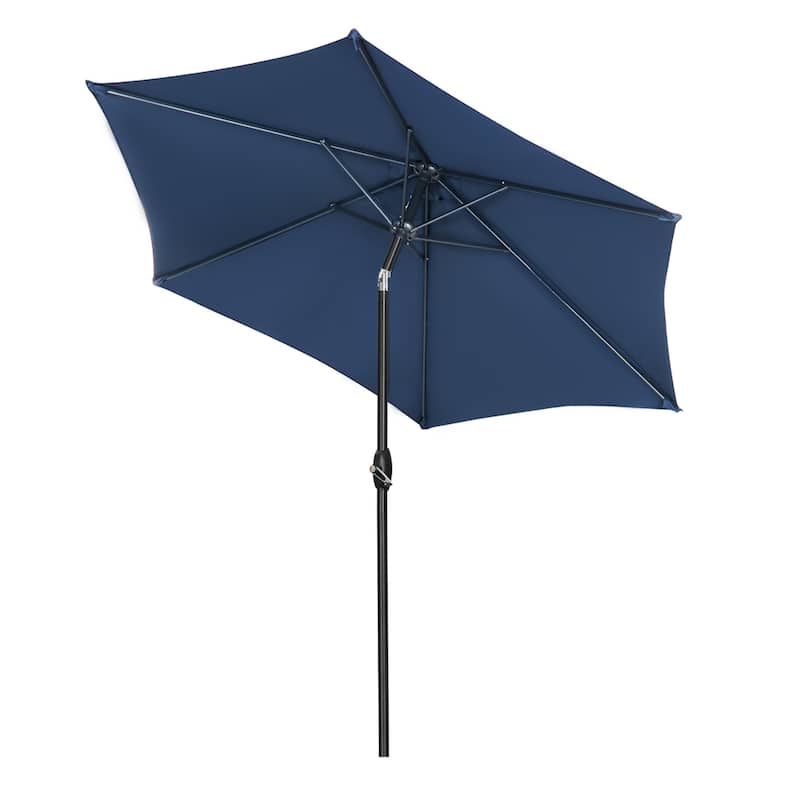 Ainfox 9ft Patio Umbrella Crank Lift Push Button Tilt Without Base