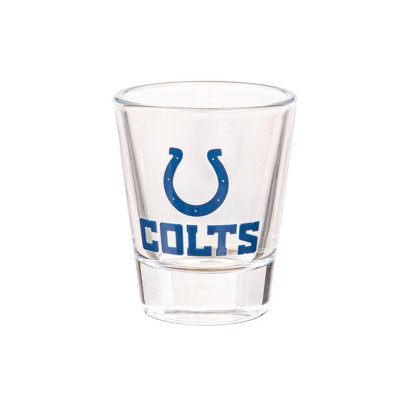 4-Piece Ceramic and Glass 2 oz. Shot Glass Set, Indianapolis Colts