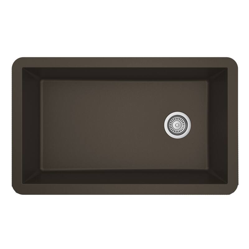 Karran Undermount Quartz 32 in. Single Bowl Kitchen Sink Kit