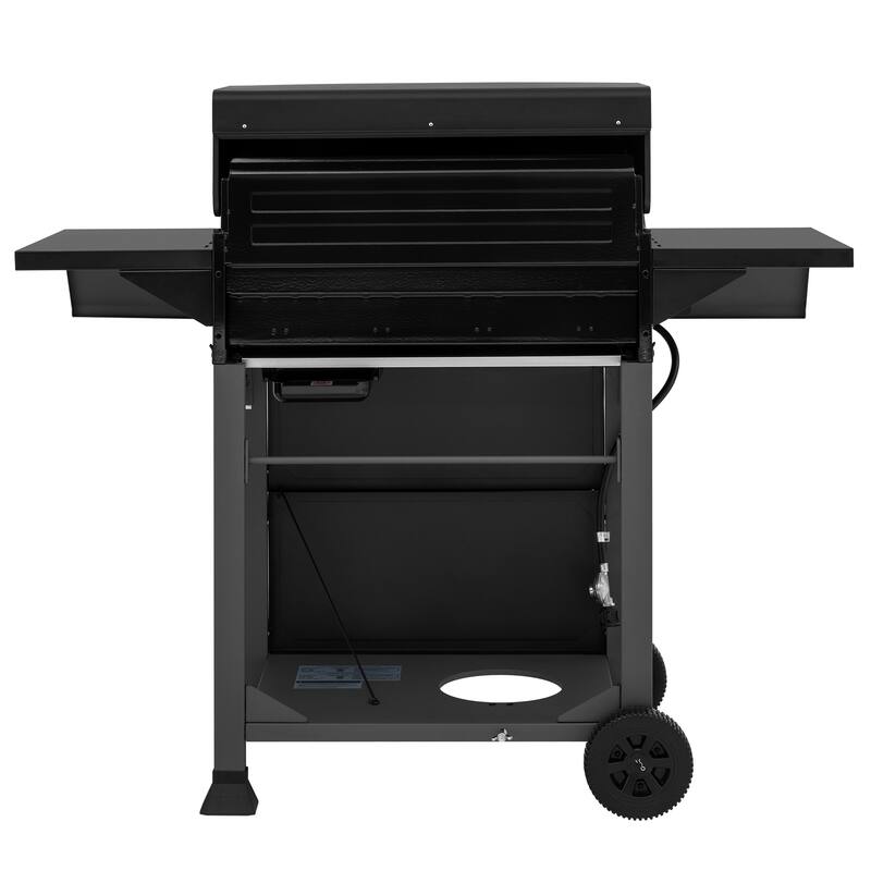 Royal Gourmet 4-Burner Black and Gray Gas Grill with Side Shelves