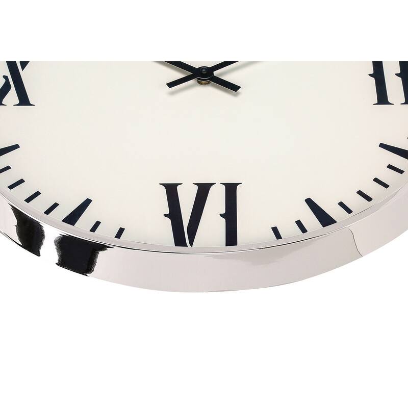 20 in with Solid-Color Dial White Wall Clock - 20 in
