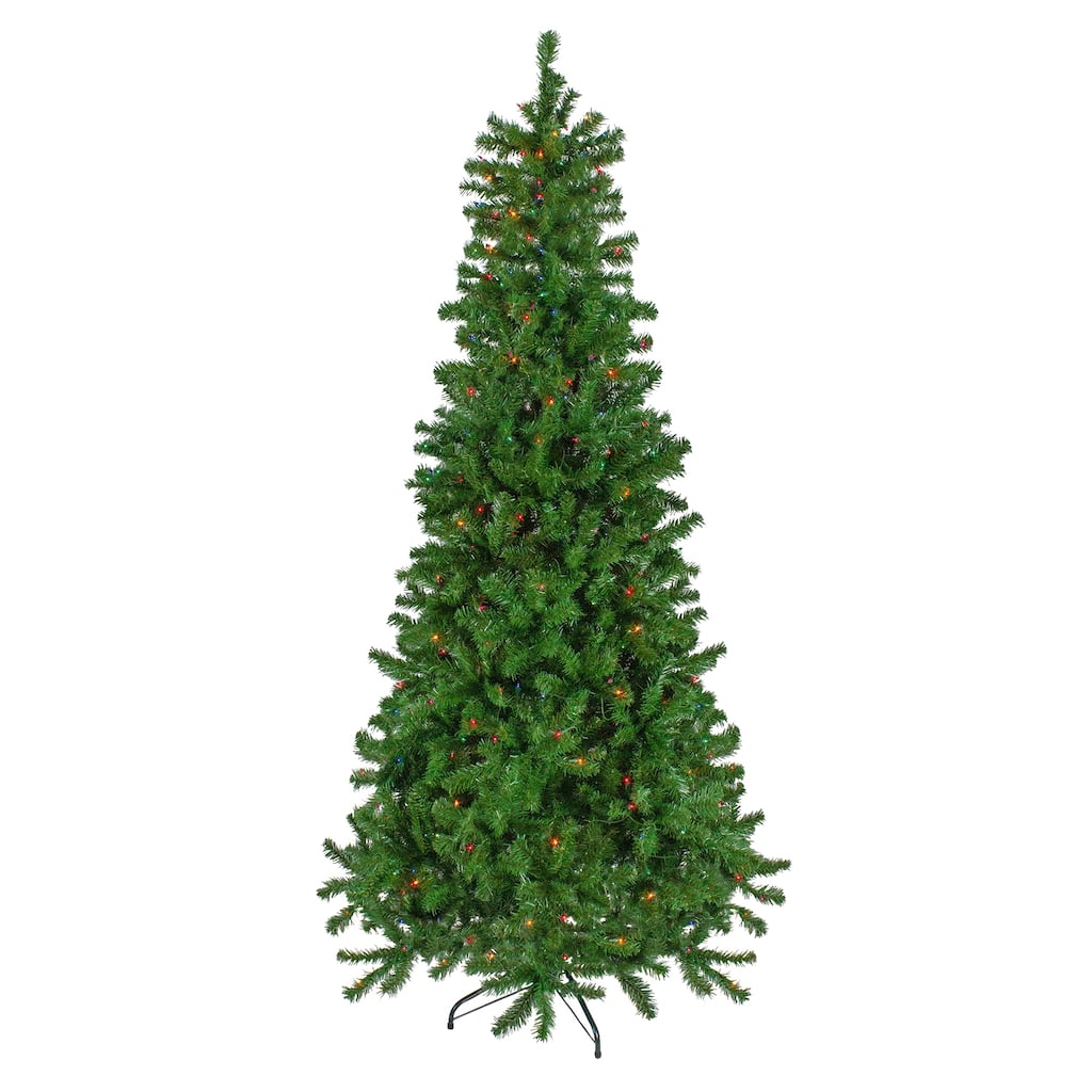 7' Pre-Lit Norfolk Spruce Artificial Christmas Tree, Multi Lights - 7 Foot