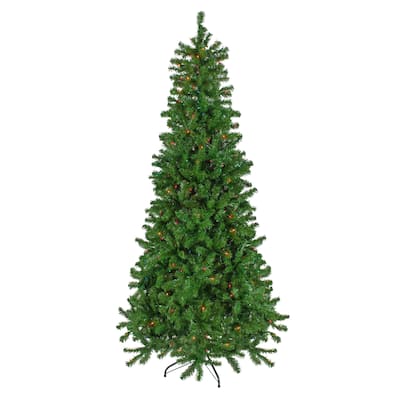 7' Pre-Lit Norfolk Spruce Artificial Christmas Tree Multi Lights