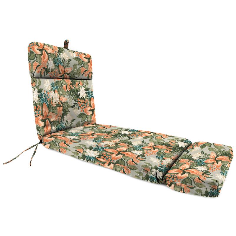 72" x 21" Outdoor Chaise Lounge Cushion with Ties and Loop - 72'' L x 21'' W x 3.5'' H - Keekee Bamboo