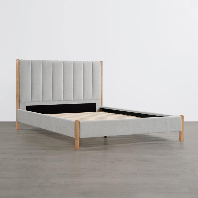 Spruce & Spring Camila Upholstered Platform Bed Frame with Headboard