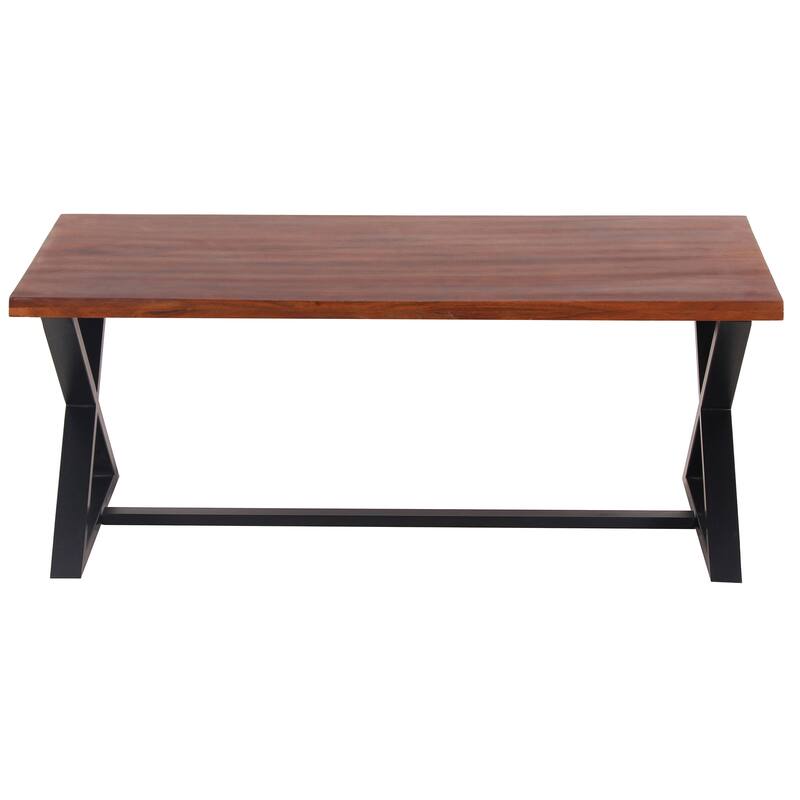 Acacia Wood Cross Leg Living Room Table Set - 46"Lx24"Wx19"H