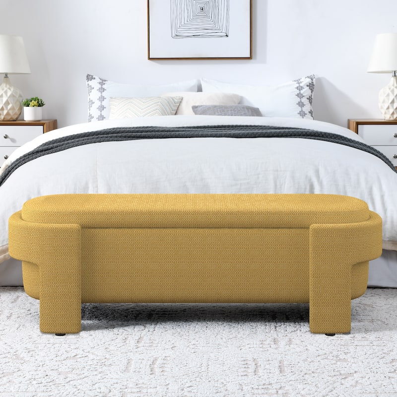 Upholstered Bench with Large Storage Space, End of Bed Storage Bench Ottoman for The Living Room, Entryway