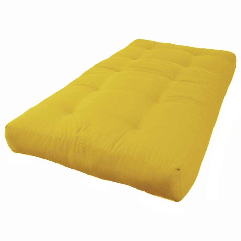 8-inch Thick Twill Futon Mattress (Twin, Full, or Queen) - Sunset - Twin