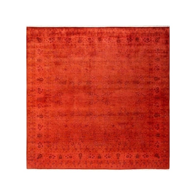 Fine Vibrance, One-of-a-Kind Hand-Knotted Area Rug - Pink, 8' 1" x 8' 3" - 8' 1" x 8' 3"