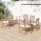 Option Teak Look + Cream Cushion + 6 Piece