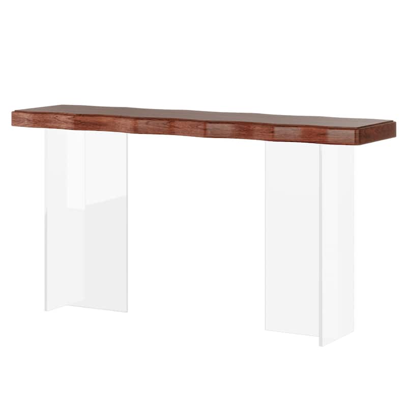 47 Inche Console Sofa Hall Table with Acrylic Legs for Entryway,Hallyway Accent Tables