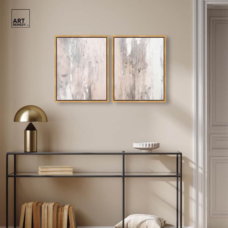 Striated Texture I Canvas Set of 2 by Art Remedy