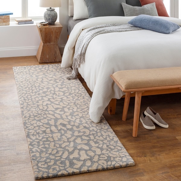 slide 2 of 28, Hand-tufted Jungle Animal Print Runner Wool Area Rug