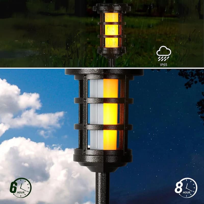 Solar Landscape Lights Aluminum Heavy Duty Outdoor Pathway Decoration Lighting (Set Of 4)