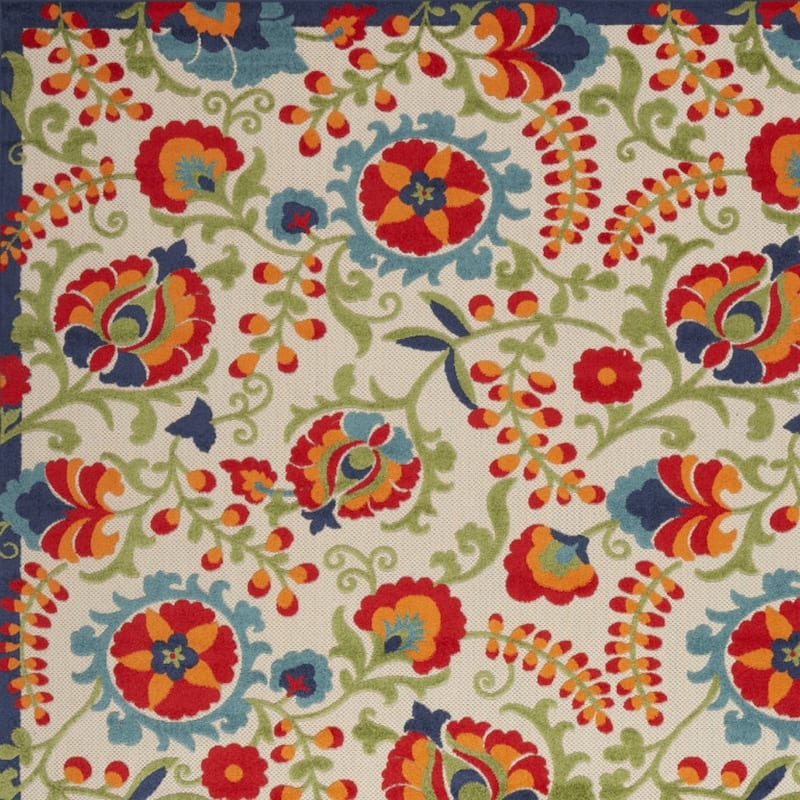 HomeRoots Contemporary Rectangle Outdoor Rug - 10' X 14'