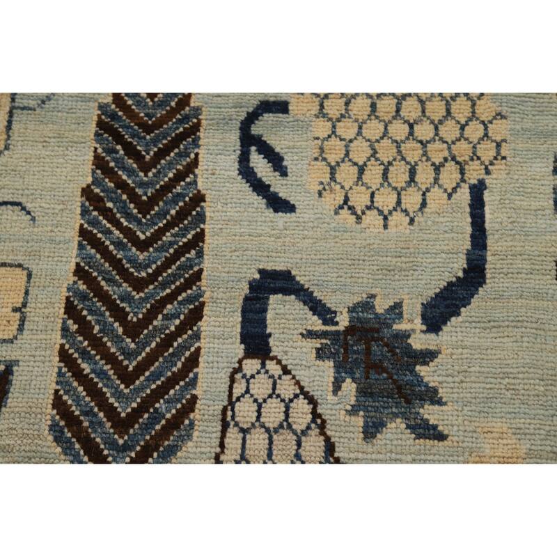 Oushak Turkish Area Rug Hand-Knotted Vegetable Dye Wool Carpet - 8'2"x 10'3"