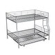preview thumbnail 8 of 46, Industrial Minimalist Full XL Over Queen Metal Bunk Bed with Trundle,Save Space or Split Into 2 Beds