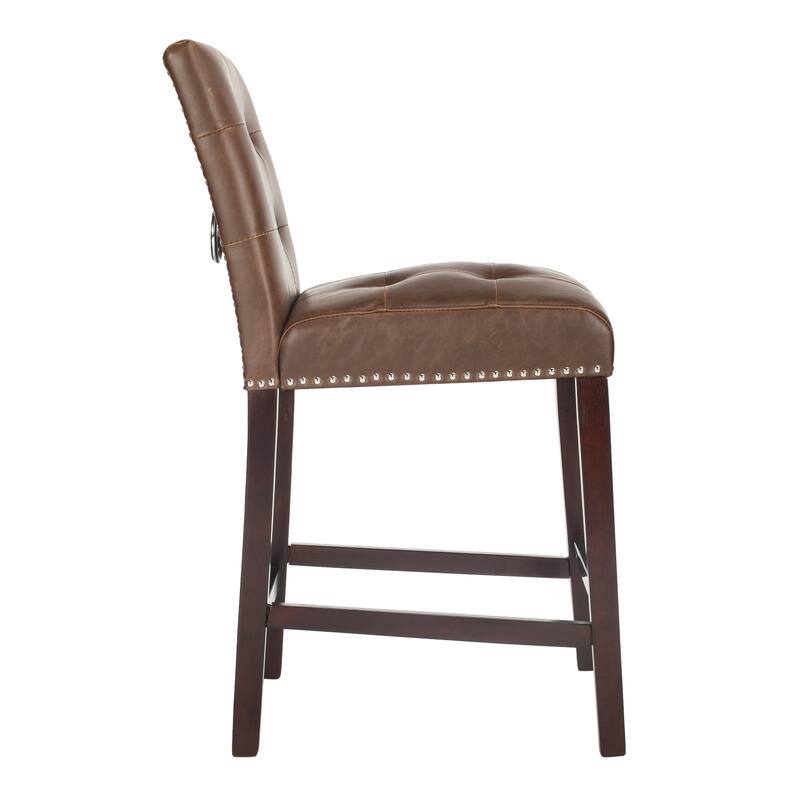 SAFAVIEH Vivien 27-inch Tufted Counter Stool (Set of 2) - 19Wx23Dx40H