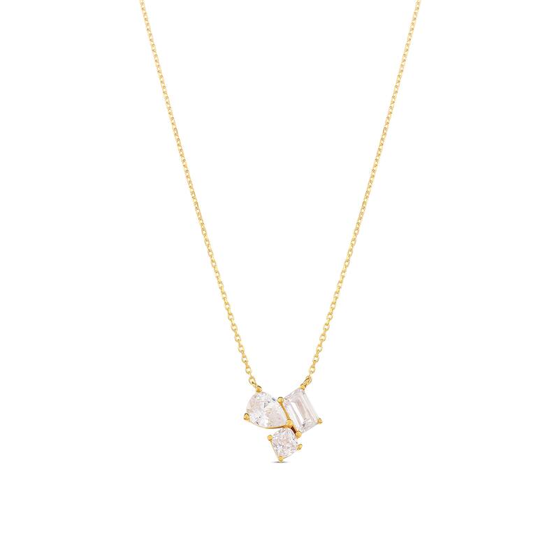 SHYMI Three Stone Necklace - Gold