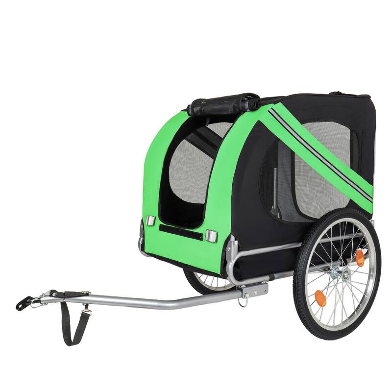 Large Folding Bike Trailer for Dogs, 100LB Capacity All-Terrain Pet Carrier for Cycling, Jogging, Camping & Outdoor Adventures