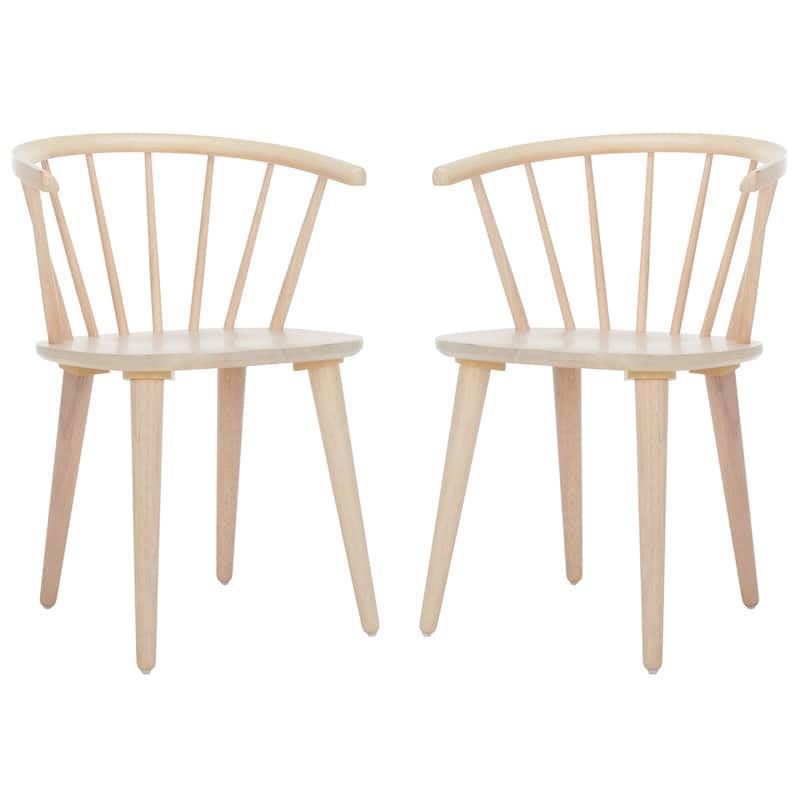 SAFAVIEH Home Blanchard 18-inch Curved Spindle Side Chair [SET of 2] - 21"W x 21"D x 30"H