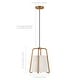 preview thumbnail 5 of 17, Marduk Contemporary Antique Pendant with White Linen Shade