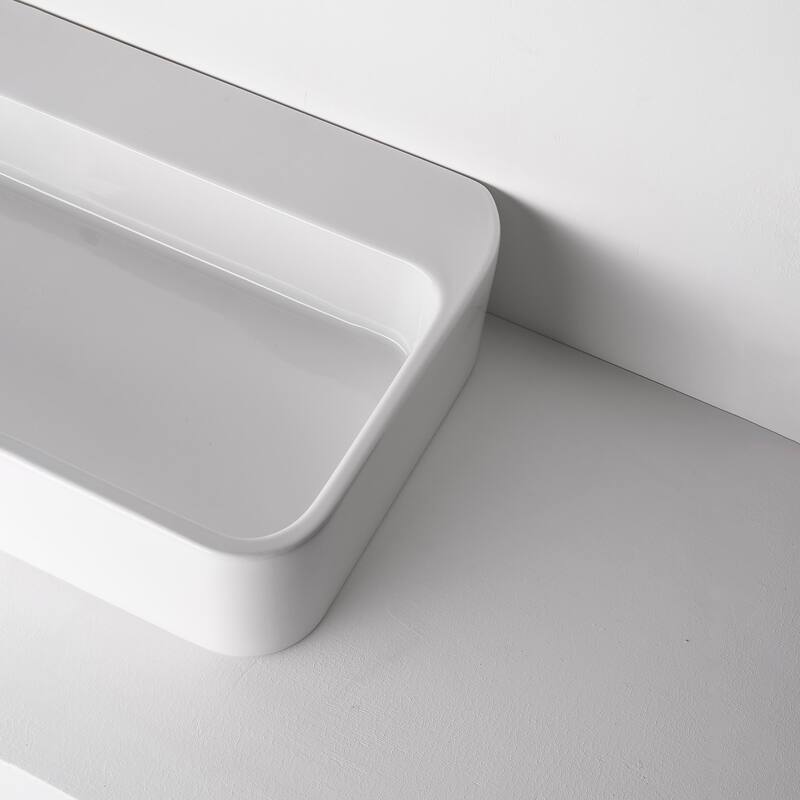 WS Bath Collections Cosa 39-3/8" Rectangular Ceramic Vessel or Wall