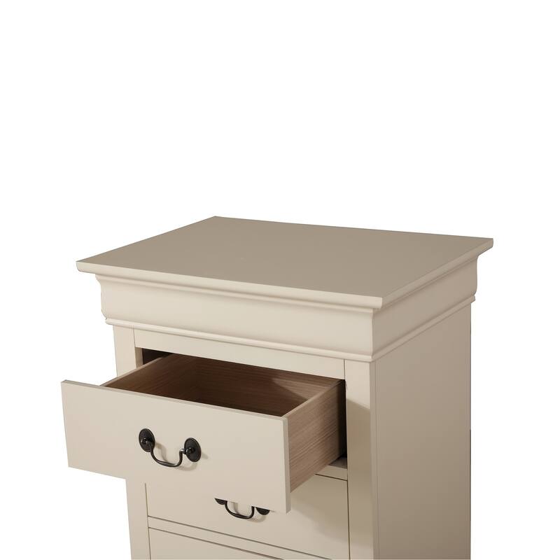 7-Drawer Wooden Bedroom Chest - 51" - Beige