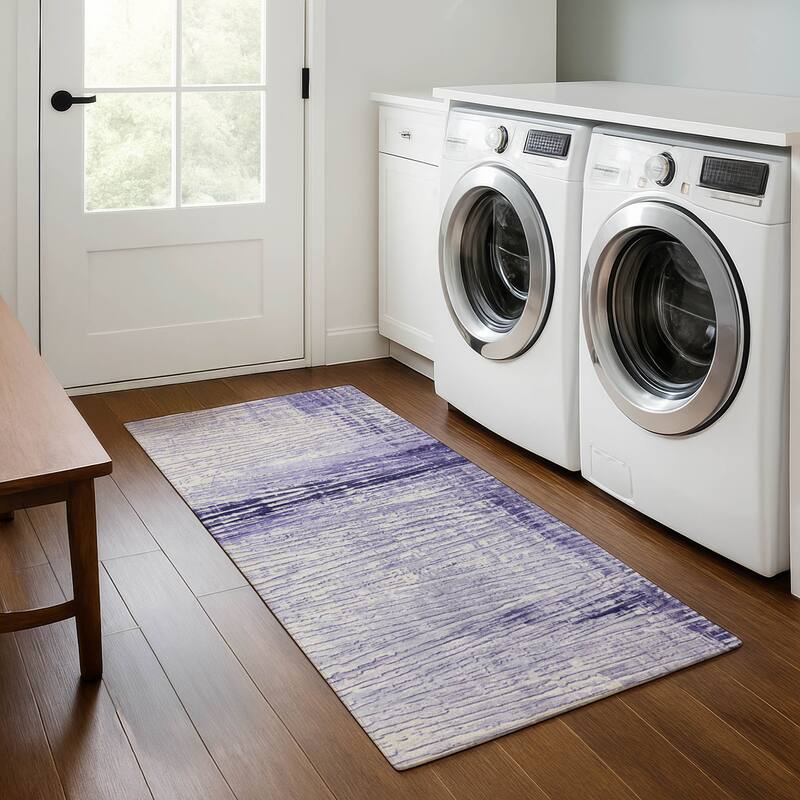Premium Washable Super Soft Modern Ombre Mayfield Rug - Lavender - 2'3" x 7'6"