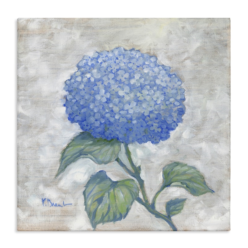 Stupell Round Blue Country Hydrangea Canvas Wall Art Design By Paul Brent - 30 x 30