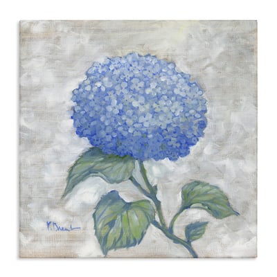 Stupell Round Blue Country Hydrangea Canvas Wall Art Design By Paul Brent