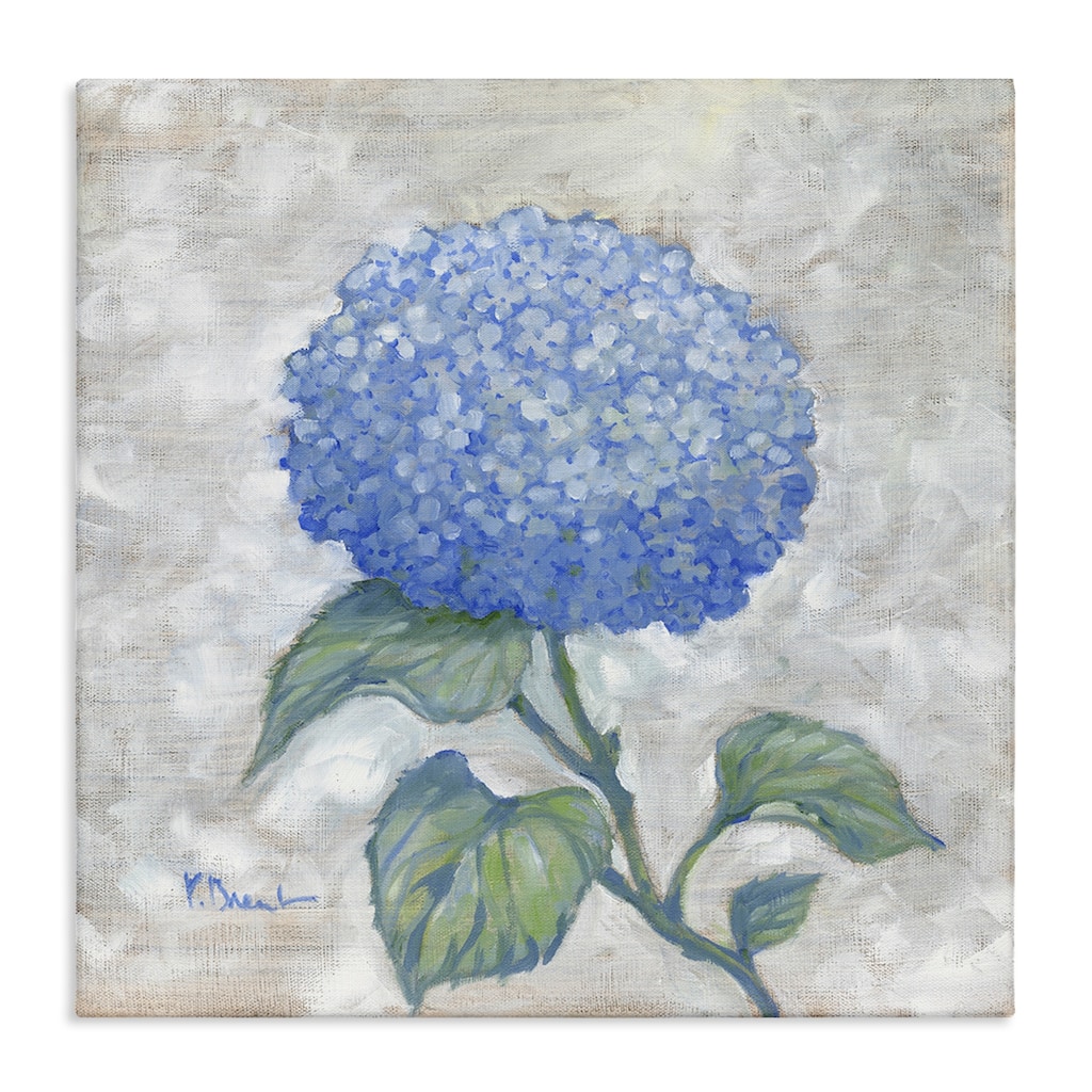 Stupell Round Blue Country Hydrangea Canvas Wall Art Design By Paul Brent