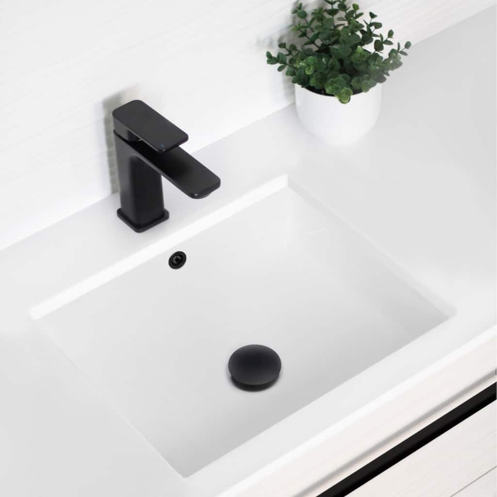 STYLISH 20x15 inch Porcelain Rectangular Undermount Vanity Sink with Overflow