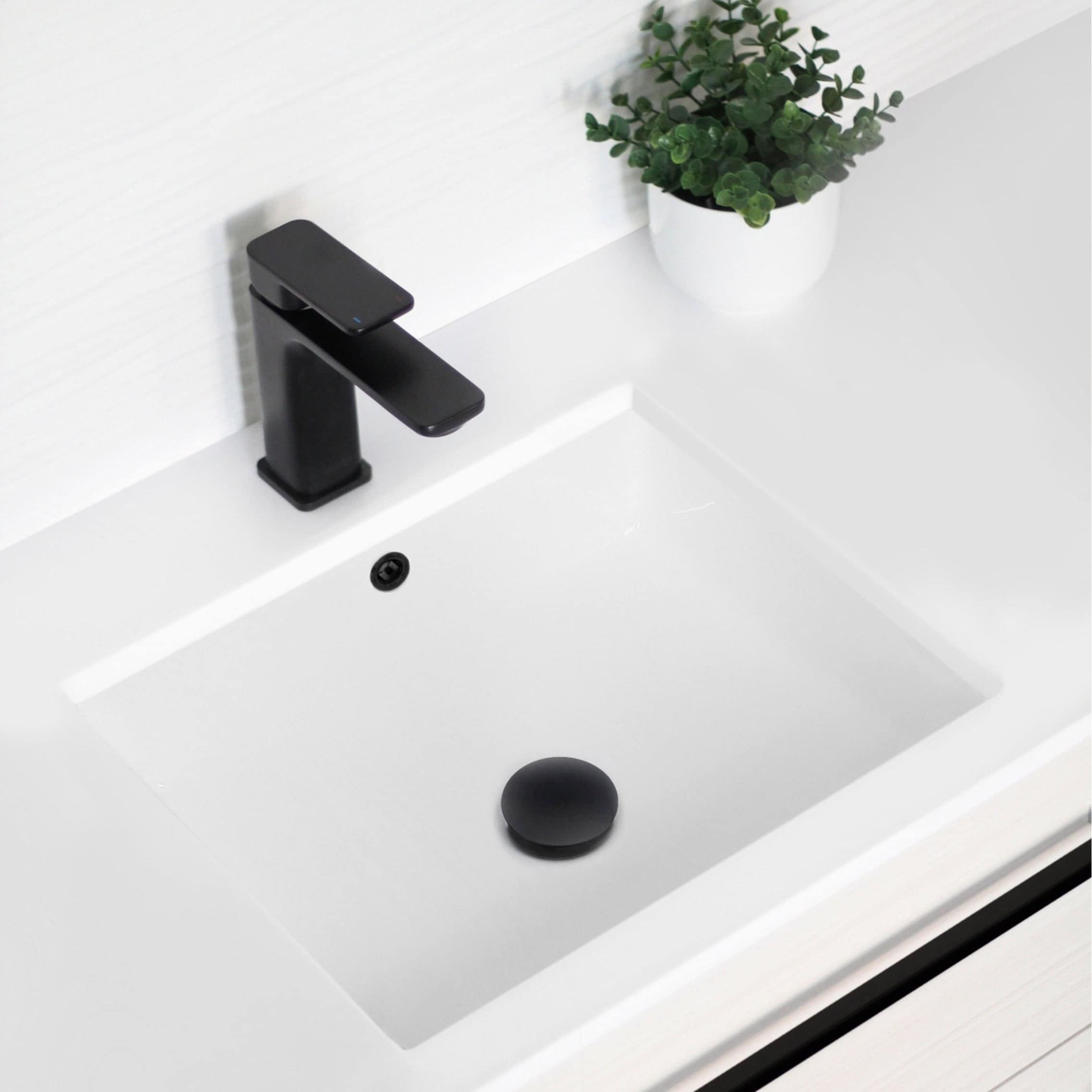 STYLISH 20x15 inch Porcelain Rectangular Undermount Vanity Sink with Overflow